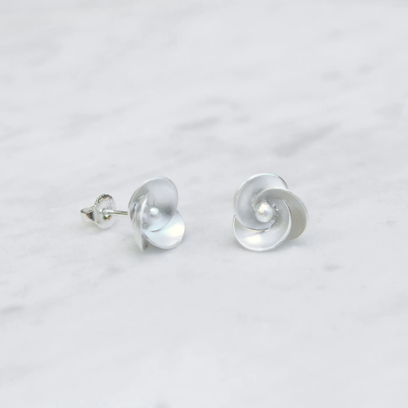 Small Rose Post Earring