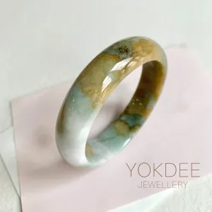 SOLD OUT: 58mm A-Grade Natural Earthy Tone Modern Round Bangle No. 600151