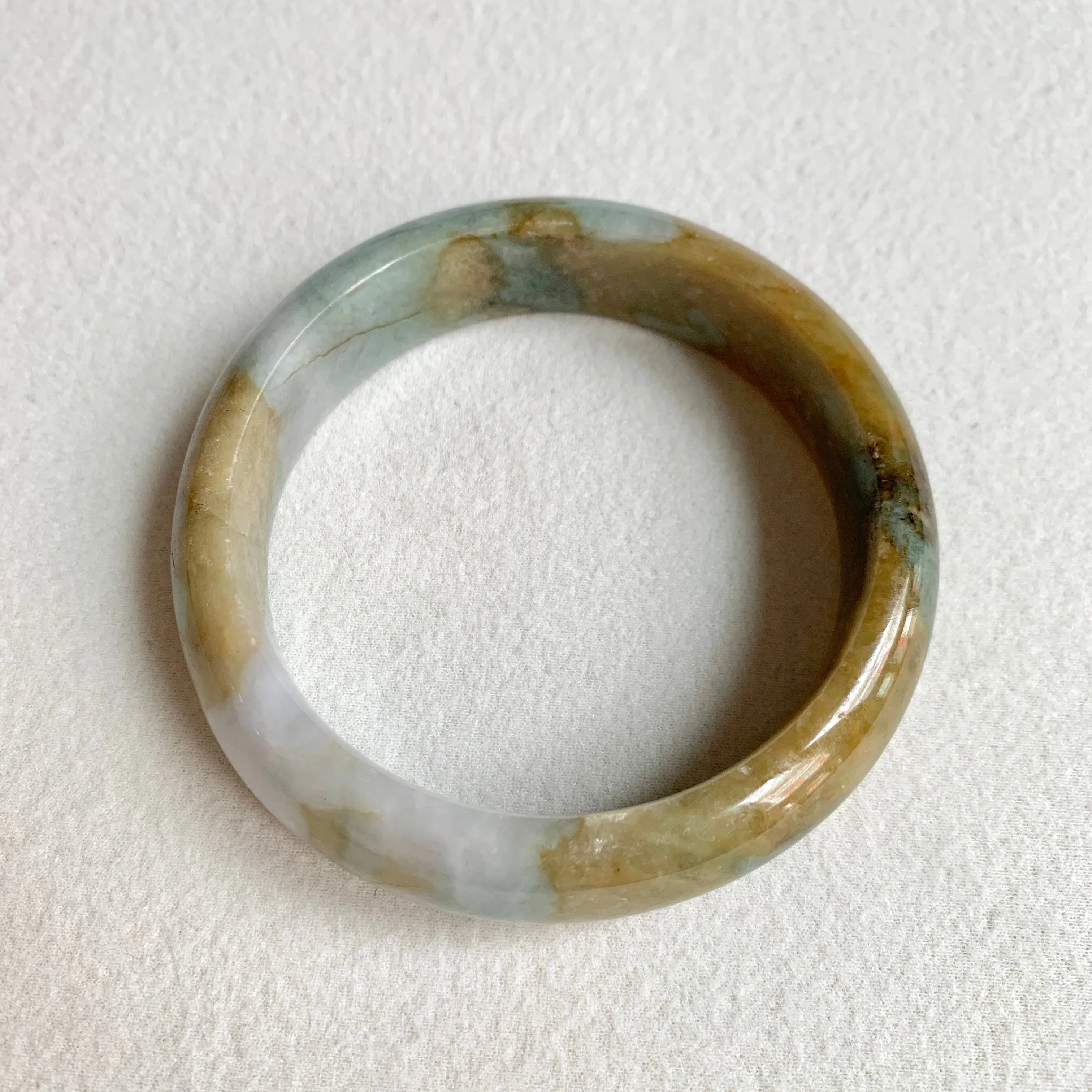SOLD OUT: 58mm A-Grade Natural Earthy Tone Modern Round Bangle No. 600151