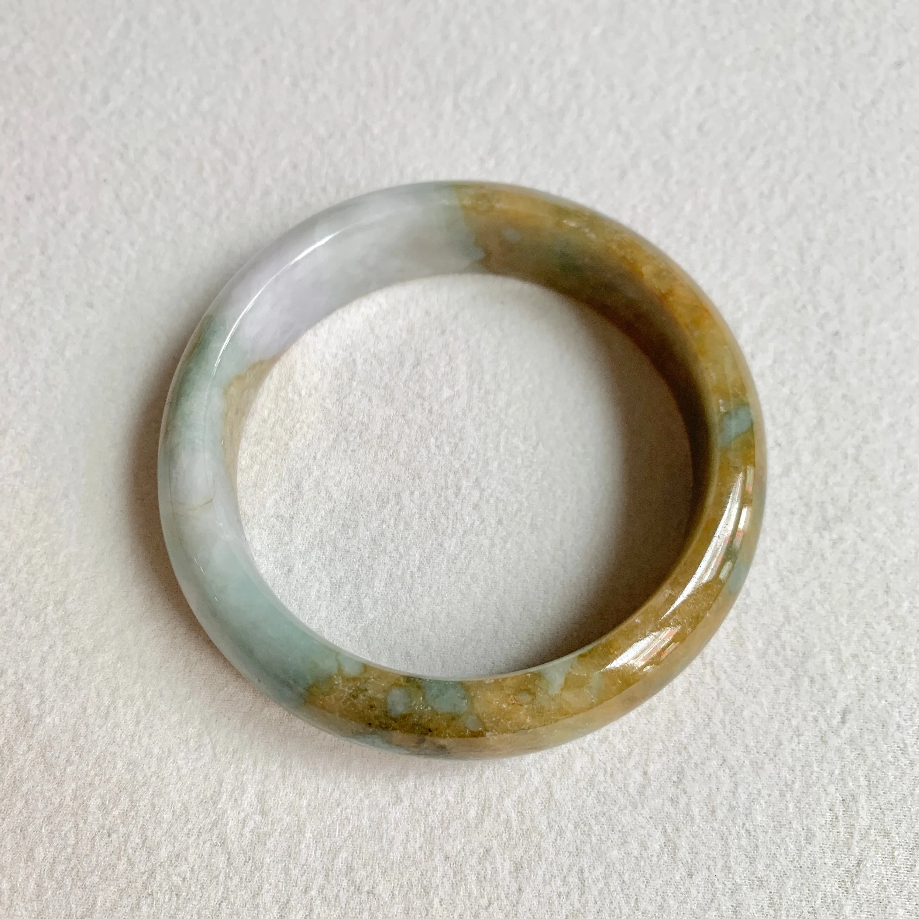 SOLD OUT: 58mm A-Grade Natural Earthy Tone Modern Round Bangle No. 600151