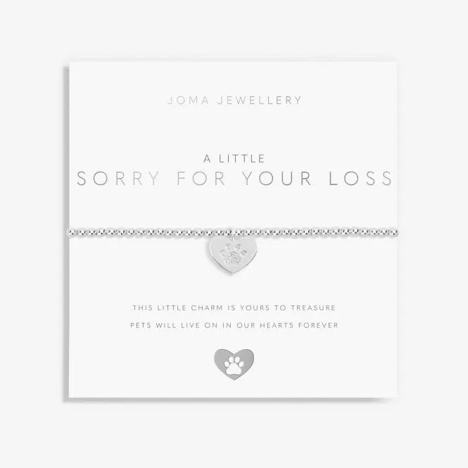 Sorry For Your Loss Silver 17.5cm Stretch Bracelet 6070