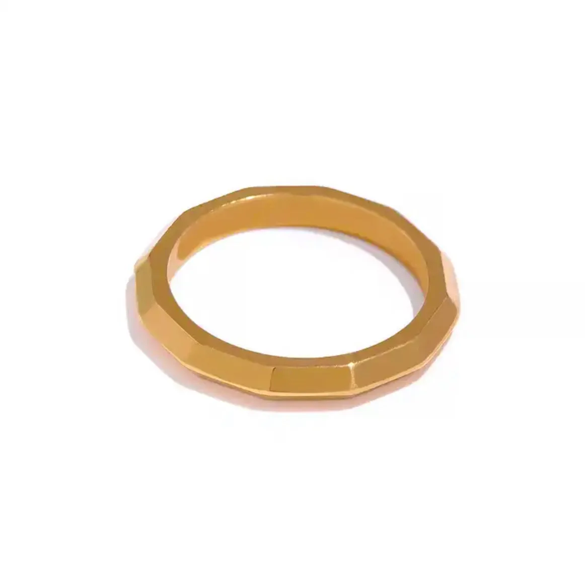 Star Sparkle Stackable Band Rings - 18K Gold Coated