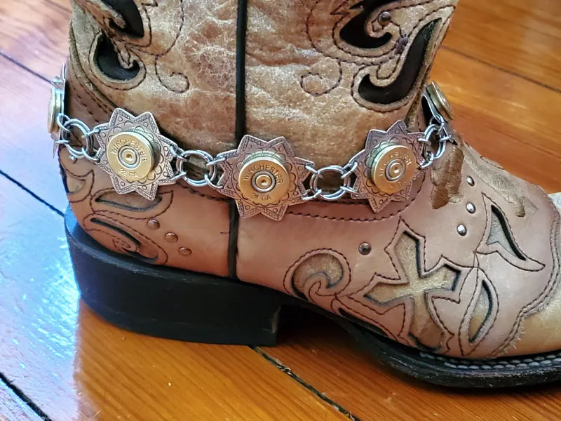 Star Style 28 Gauge Shotshell Silver Boot Bracelet