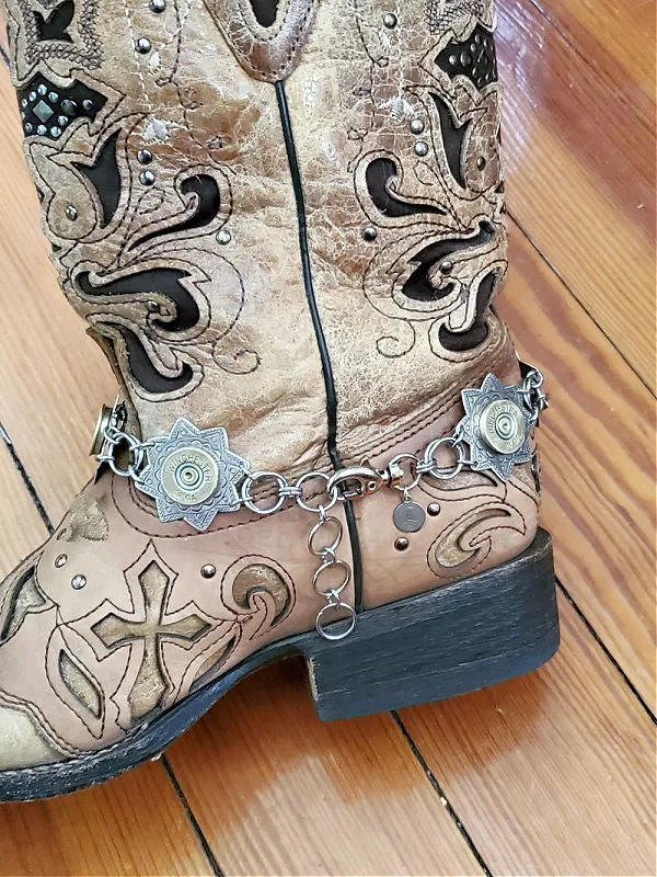 Star Style 28 Gauge Shotshell Silver Boot Bracelet