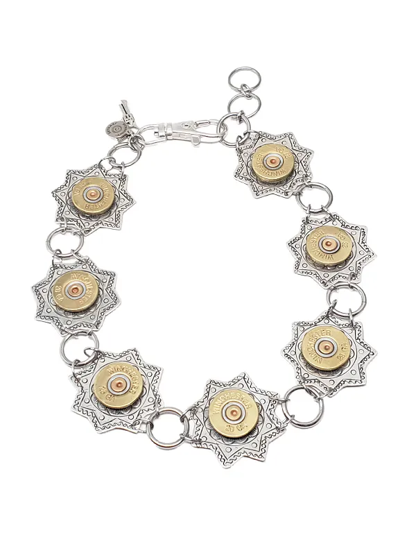 Star Style 28 Gauge Shotshell Silver Boot Bracelet