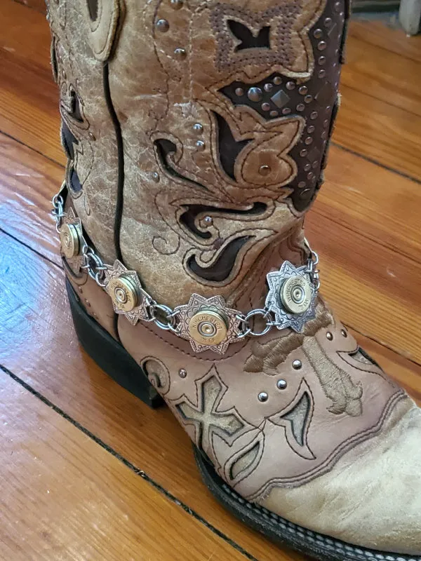 Star Style 28 Gauge Shotshell Silver Boot Bracelet