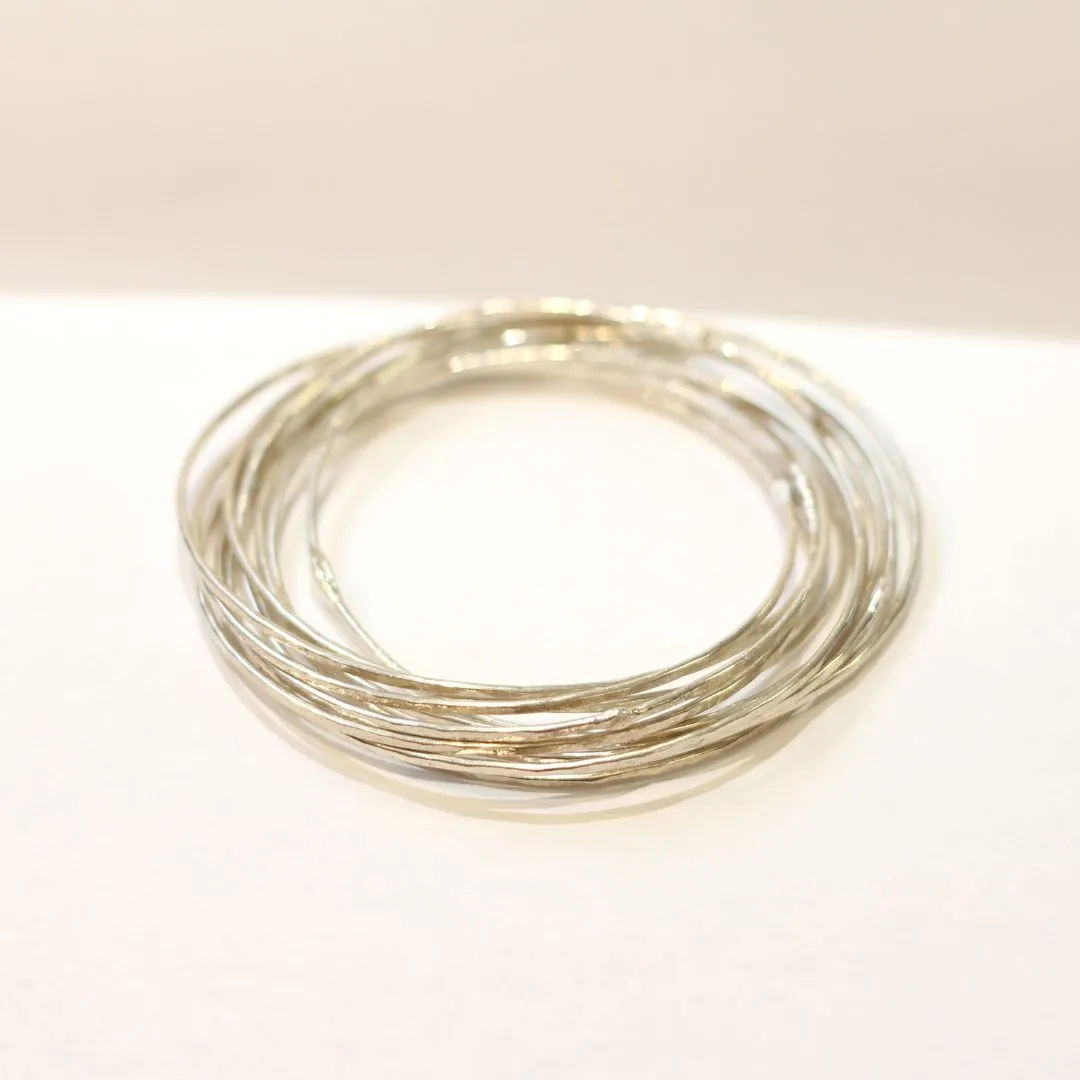 Sterling Silver Bangle Stack