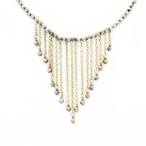 Sterling Silver   Pyrite 14k Gold Filled Chain Choker