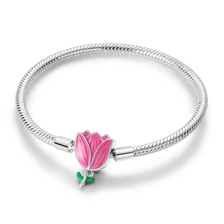 Sunflower Snake Chain Basic Chain Bracelet-سوار سلسلة ثعبان