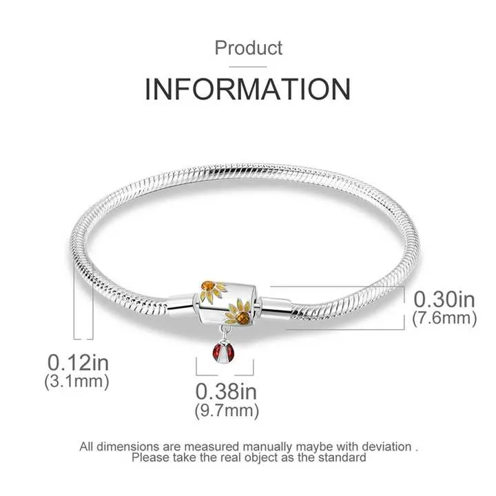 Sunflower Snake Chain Basic Chain Bracelet-سوار سلسلة ثعبان