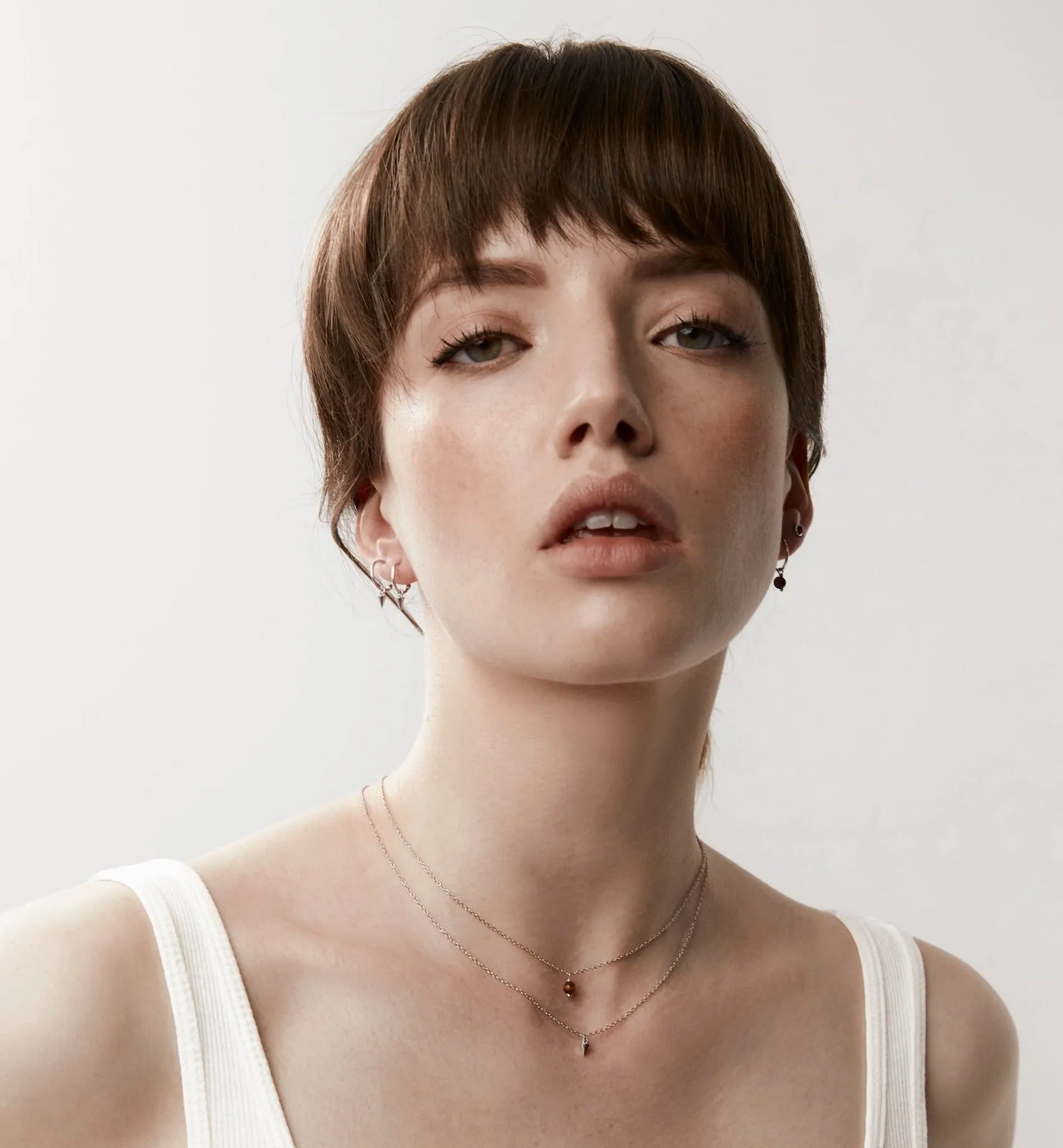 Superfine / Mini Tiger's Eye Necklace / Silver