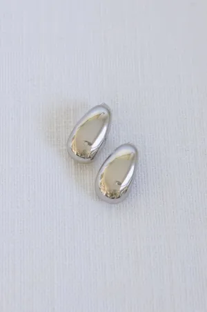 Sutton Chunky Teardrop Earrings Silver