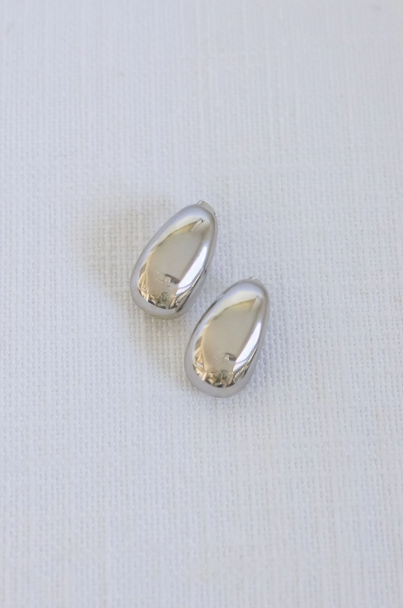 Sutton Chunky Teardrop Earrings Silver