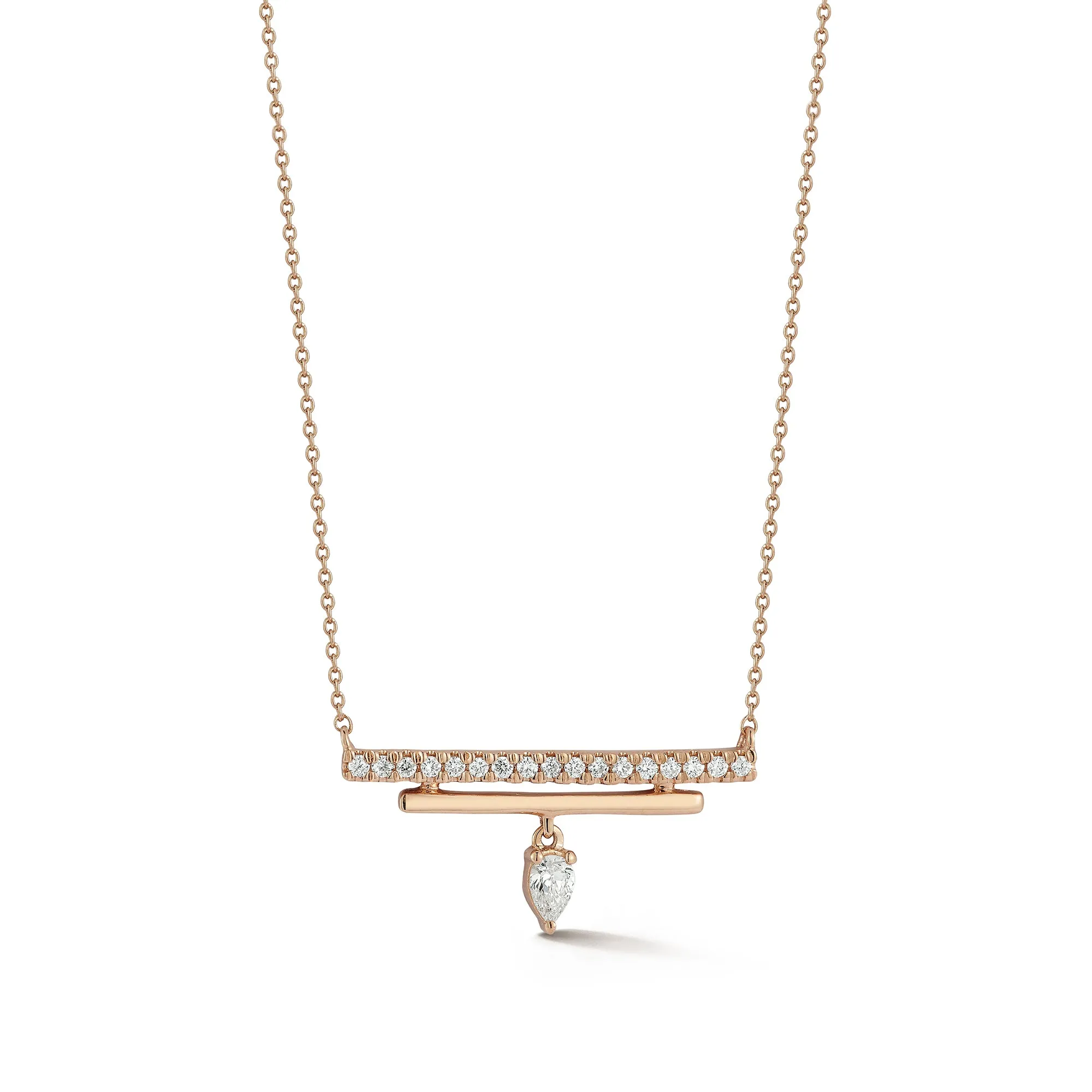 Taylor Elaine Double Bar Charm Necklace