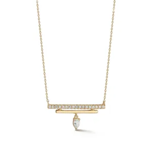 Taylor Elaine Double Bar Charm Necklace
