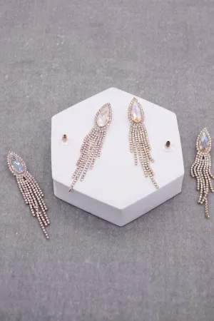 Teardrop Shape and Tassels Earrings