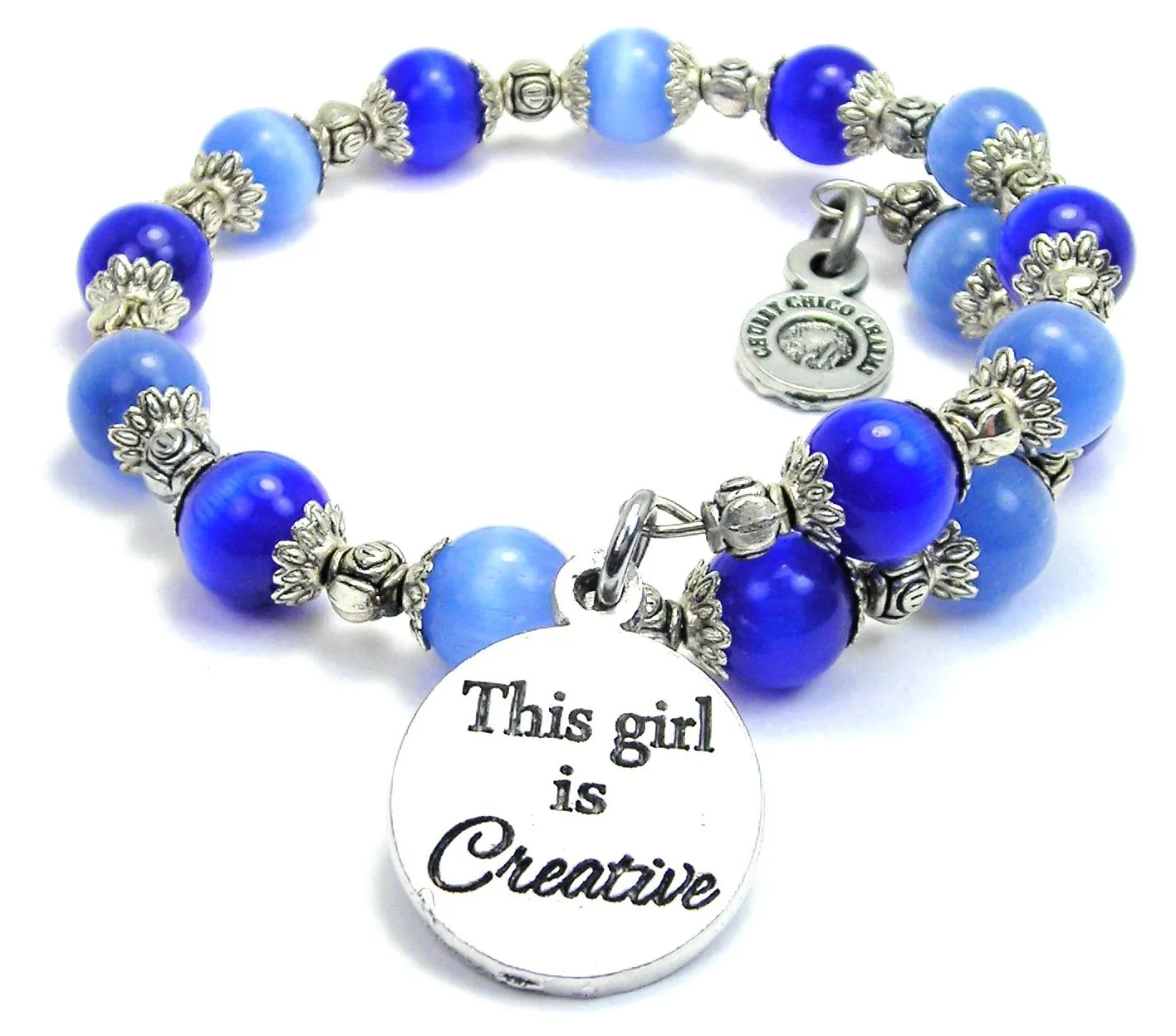 This Girl Is Creative Cat's Eye Beaded Wrap Bracelet