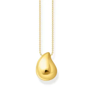 Thomas Sabo Yellow Gold Plated Organic Drop Necklace
