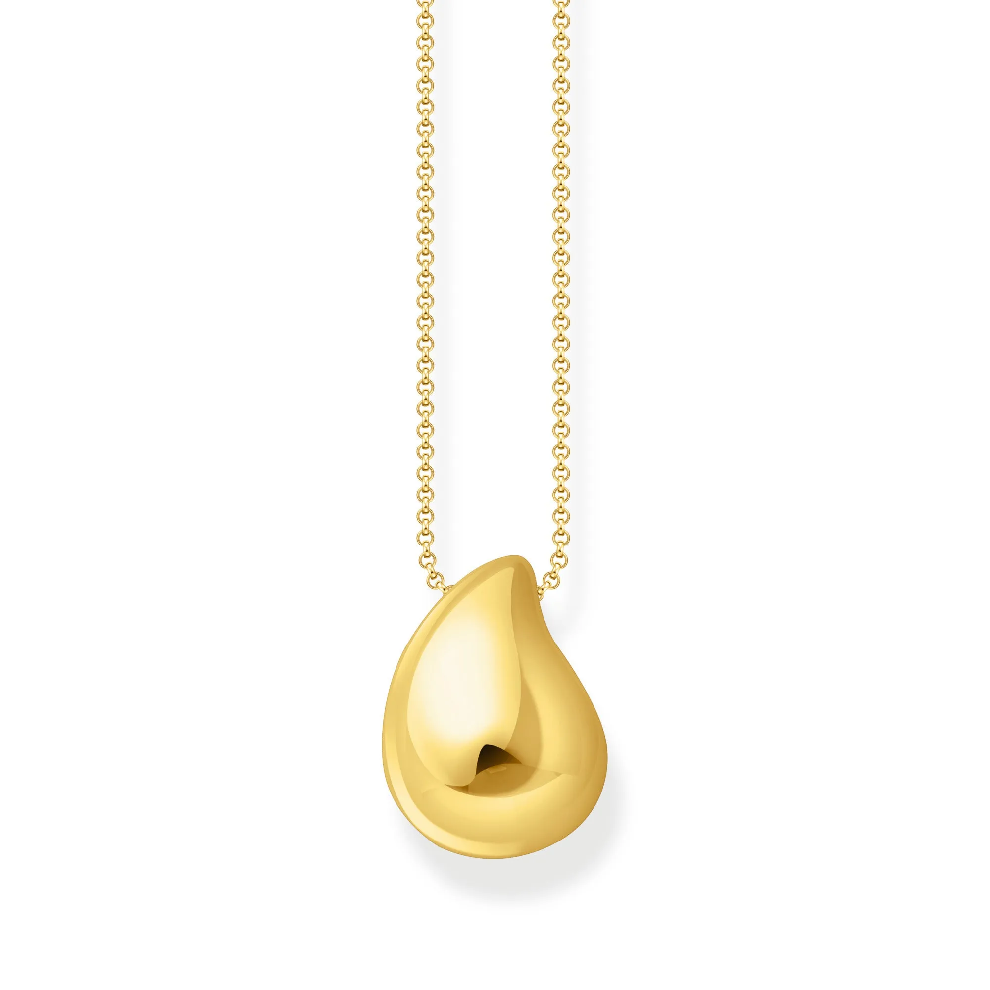 Thomas Sabo Yellow Gold Plated Organic Drop Necklace