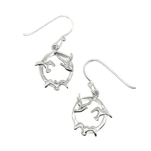 Three Seagulls Round Earrings