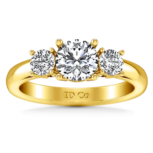 Three Stone Diamond Engagement Ring Alexandra 14K Yellow Gold