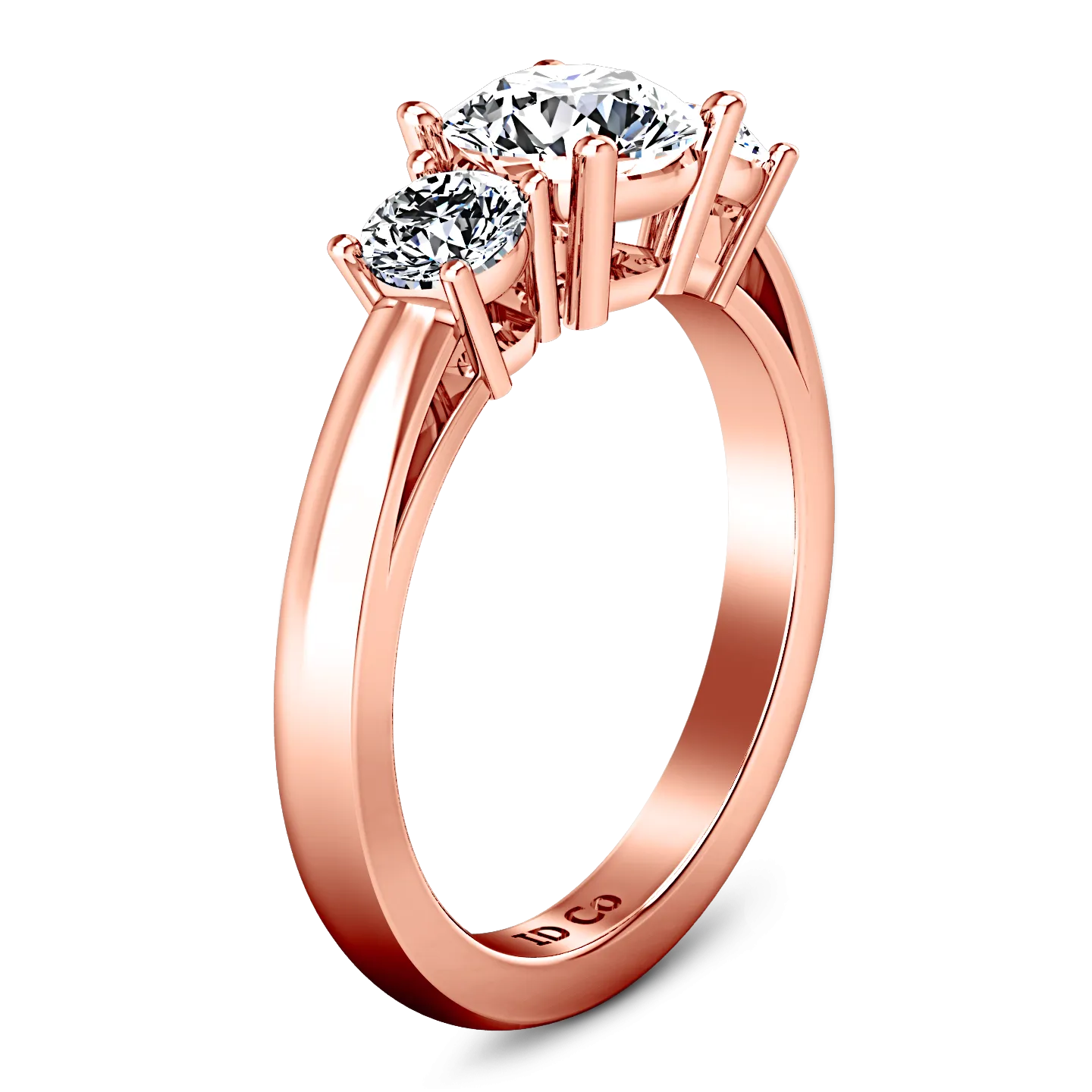 Three Stone Engagement Ring Alexandra 14K Rose Gold