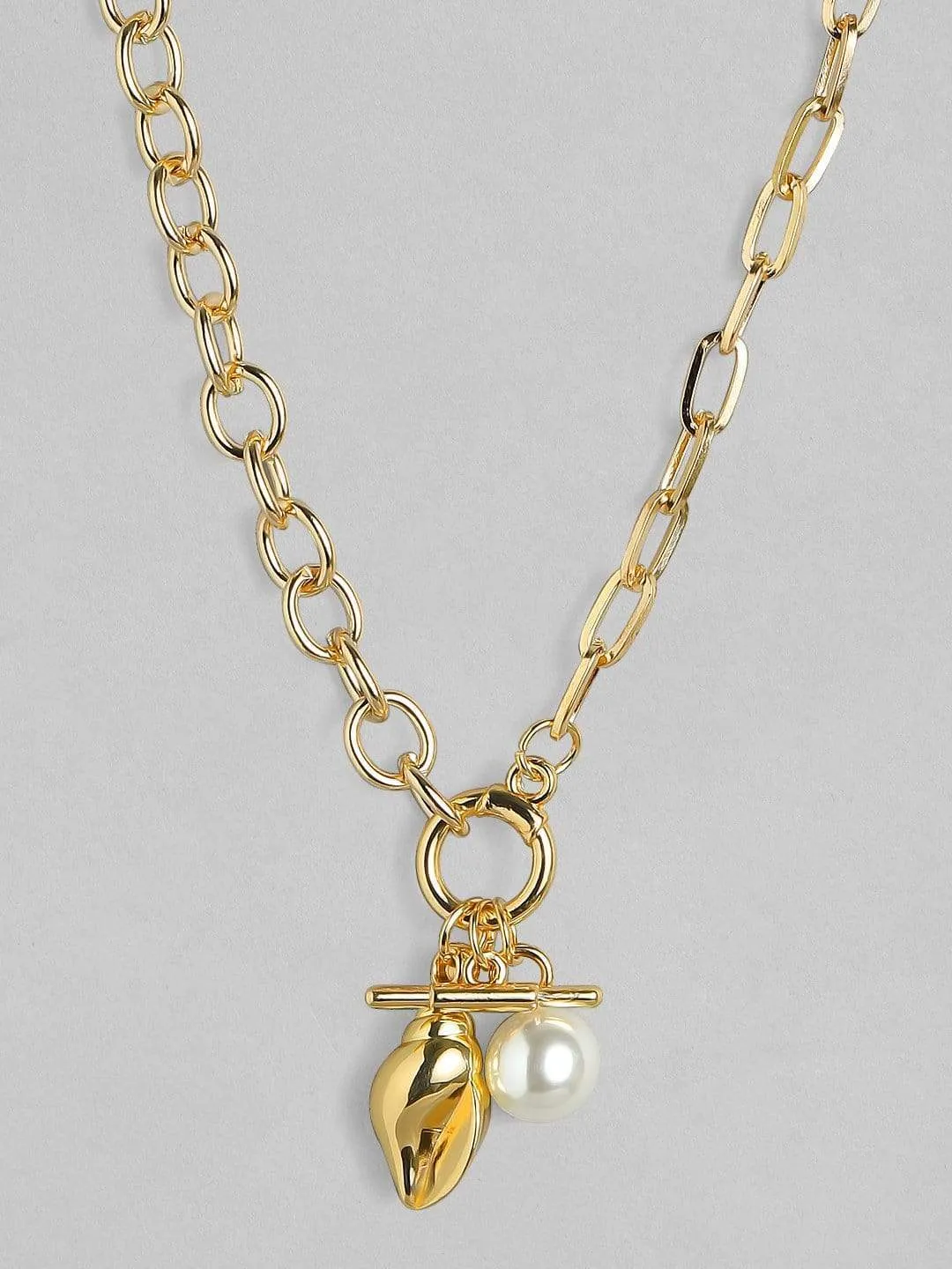 TOKYO TALKIES X Rubans Gold Plated Handcrafted Shunk Interlinked Chain Necklace