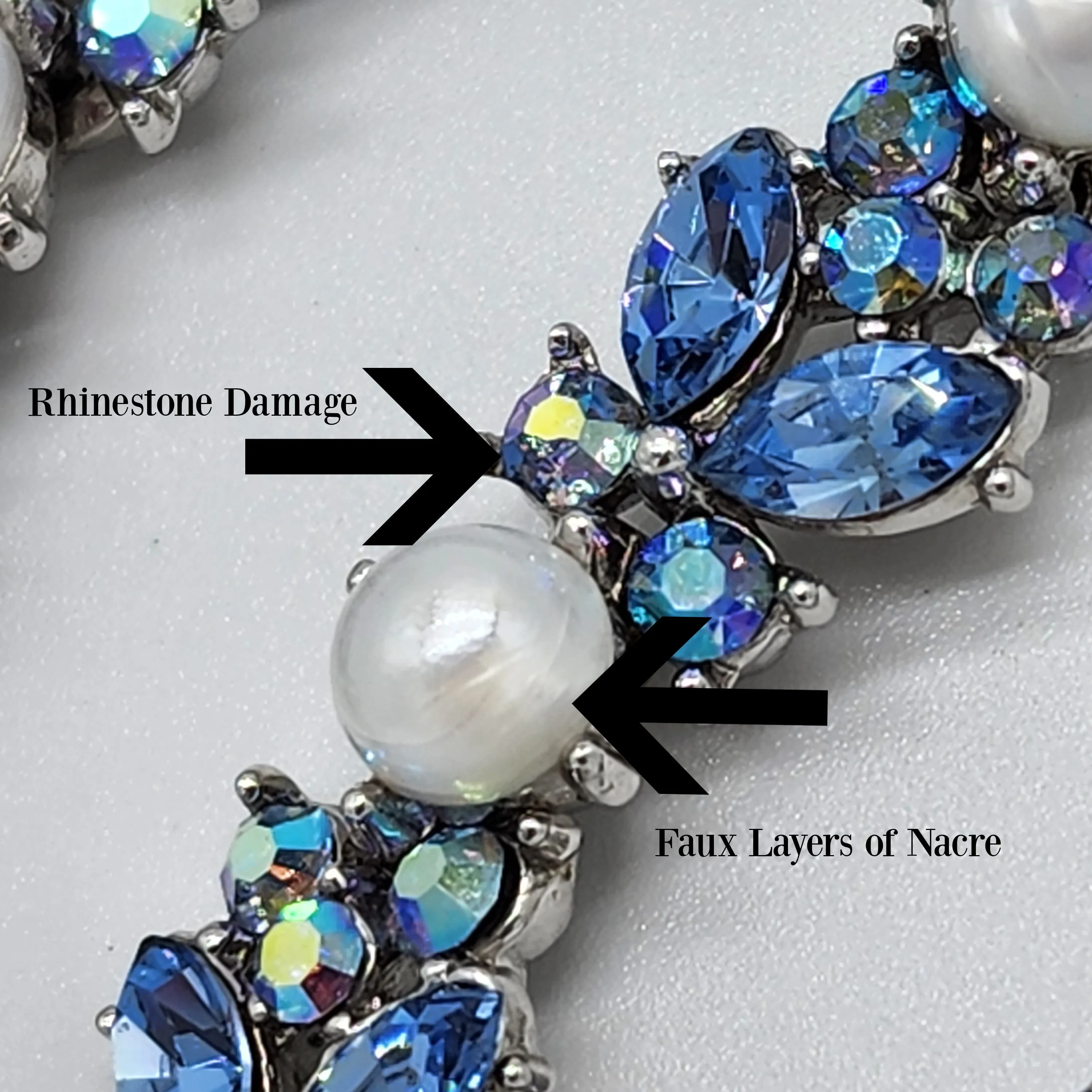 Trifari Vintage Rhinestone Drop Necklace