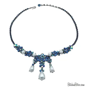 Trifari Vintage Rhinestone Drop Necklace