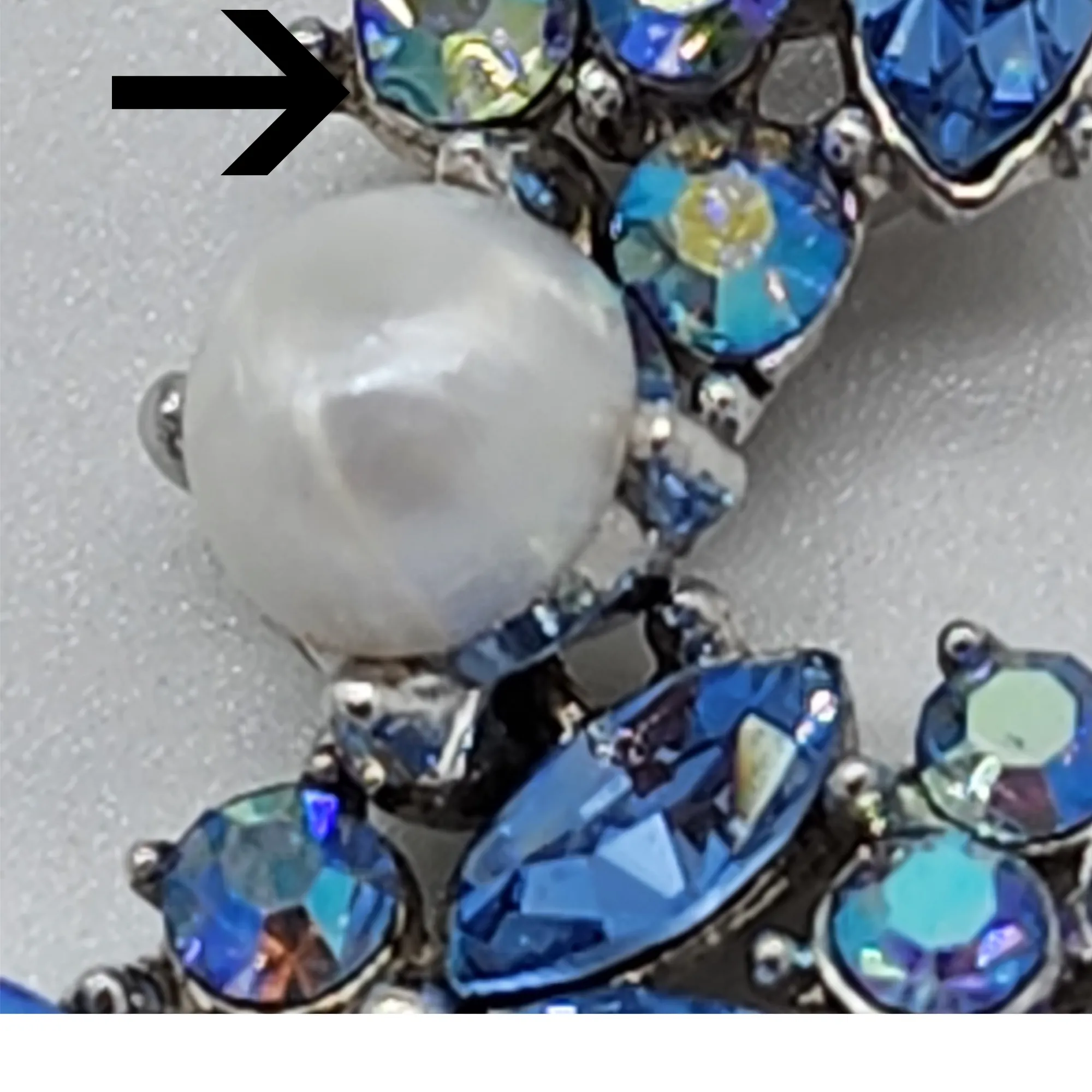 Trifari Vintage Rhinestone Drop Necklace