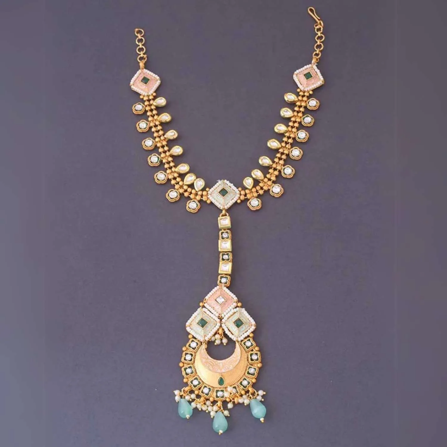 Turquoise Abhikhya Bridal Jewellery Set