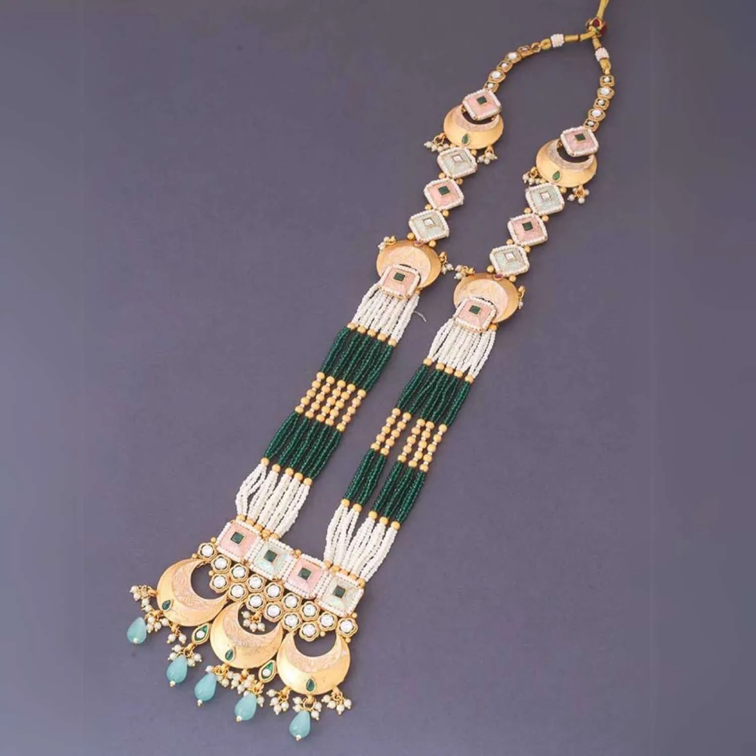 Turquoise Abhikhya Bridal Jewellery Set