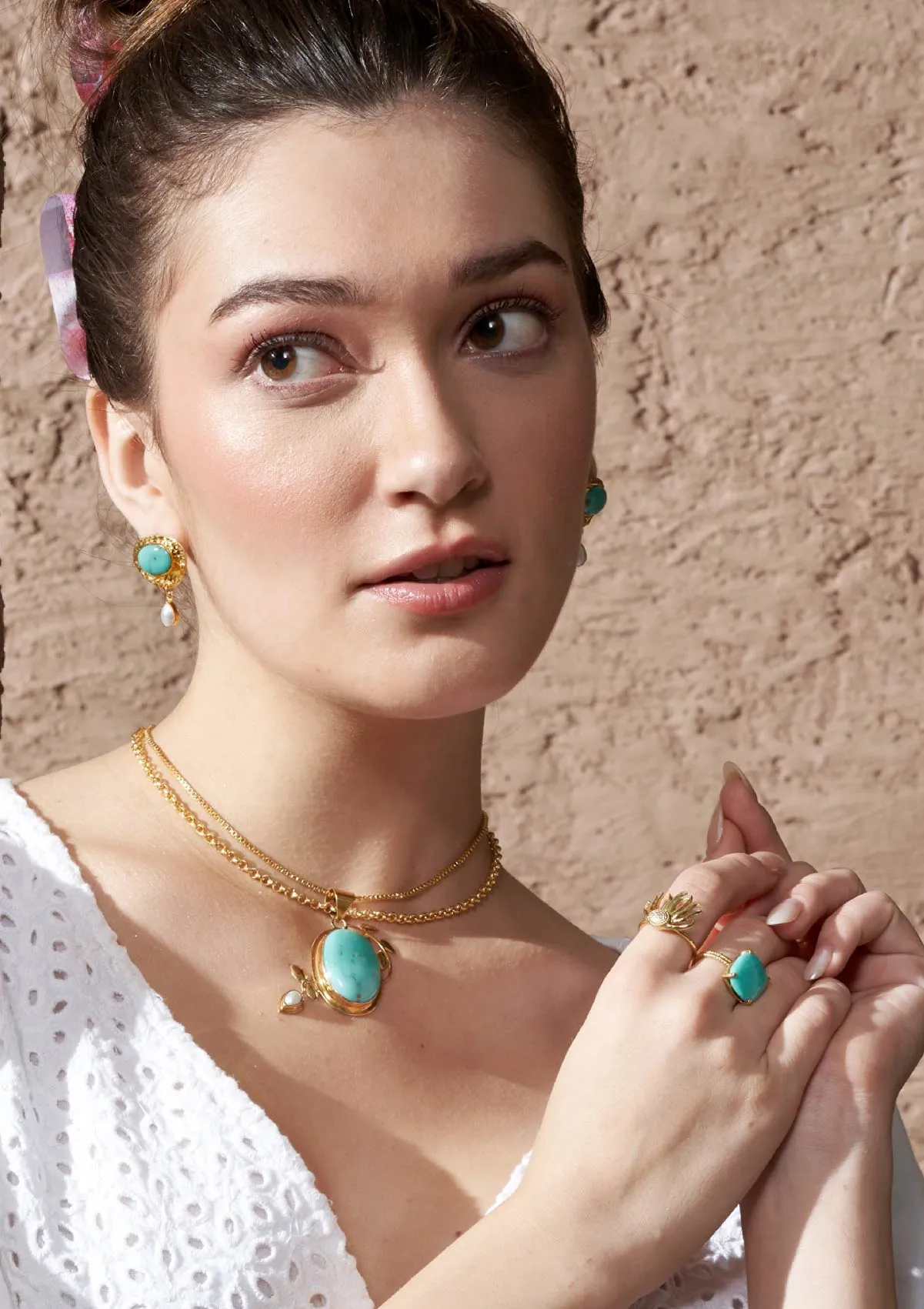 Turquoise Studded Silver Ring