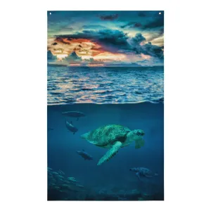 Turtle Wall Art Oil Painting Flag Tapestry - Vibrant & Versatile Decor