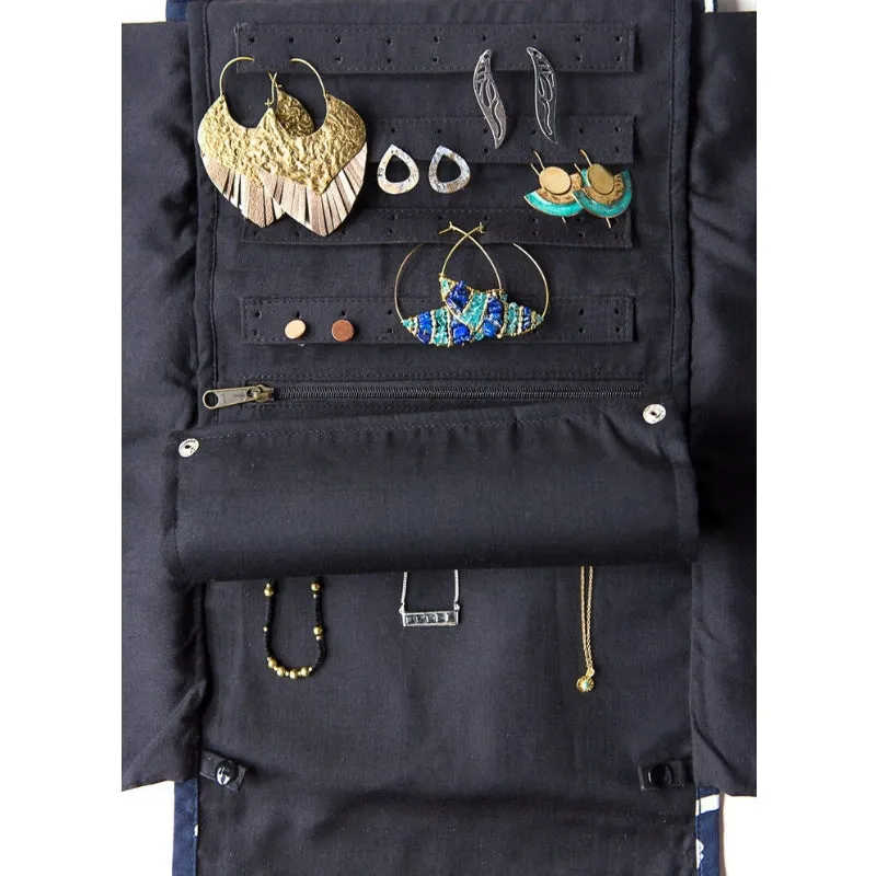 Ultimate Jewelry Roll Travel Case - Teal