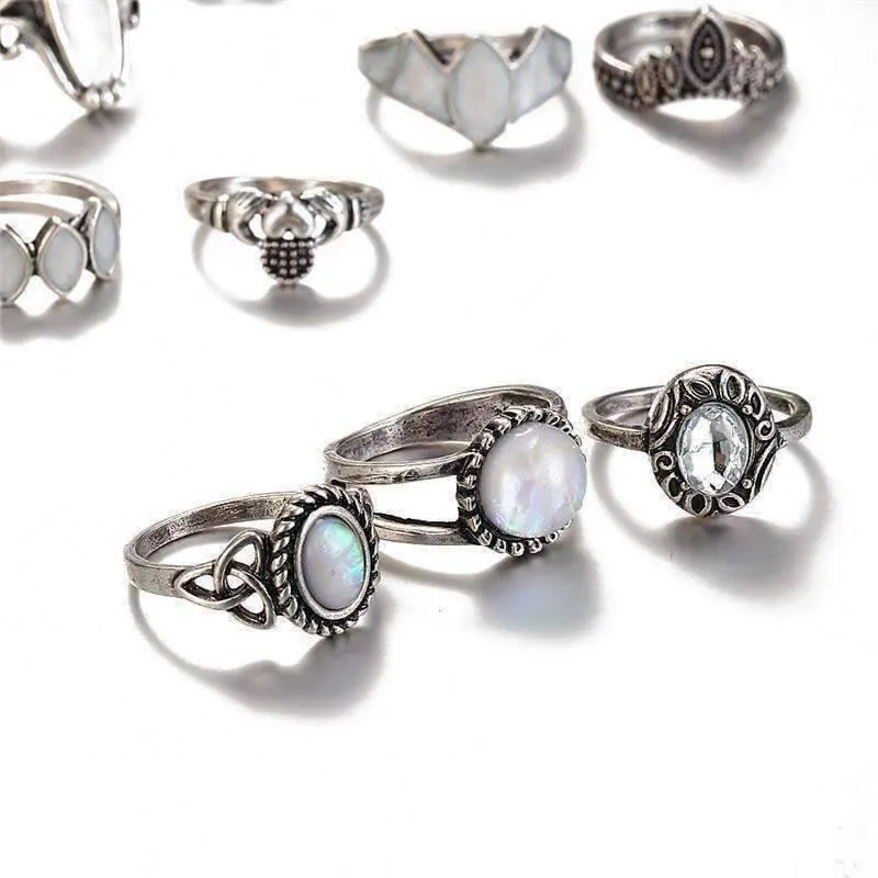 Ultimate Opal Collection Boho Midi-Knuckle Rings