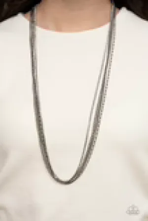 Undauntingly Urban - Black Necklace