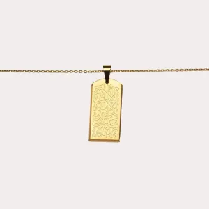 Verily With every Hardship Comes Ease Tag Necklace
