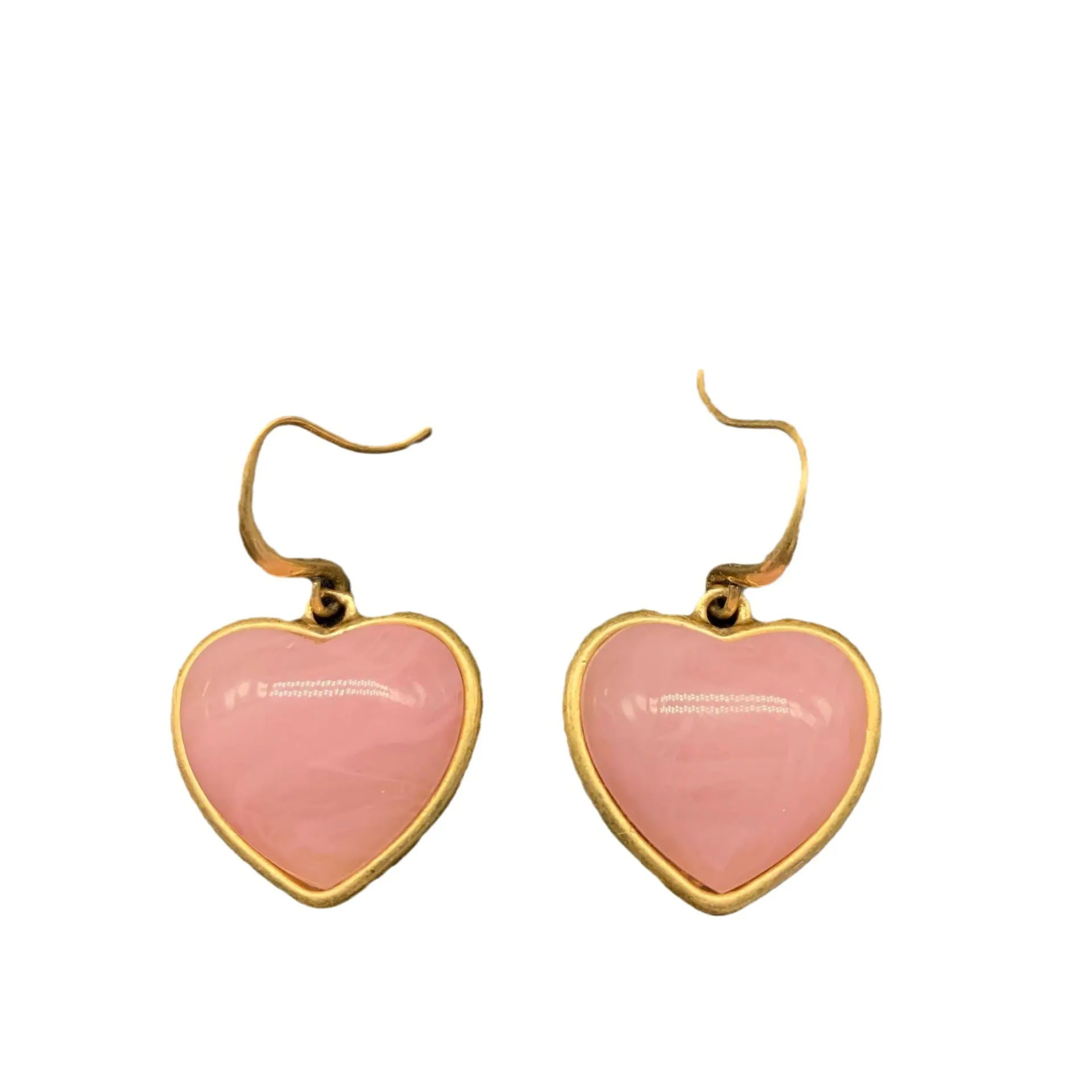 Vintage "Love Peach" Enamel Simple and Elegant Earrings