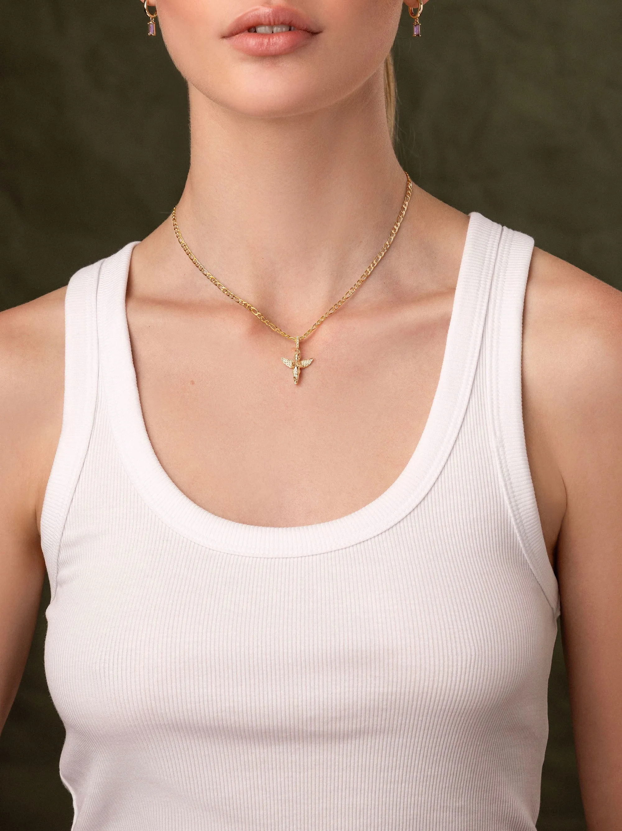Women's Gold Angel Necklace