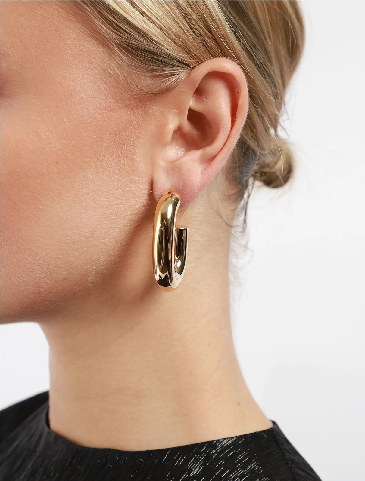 XL Link Simple Hoop Earrings